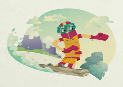 tondy illustration lille portfolio snowboarder